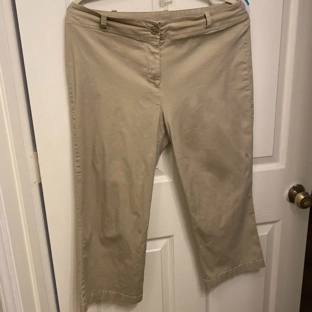 George Stretch Cotton Womens Capri Pants Size 14